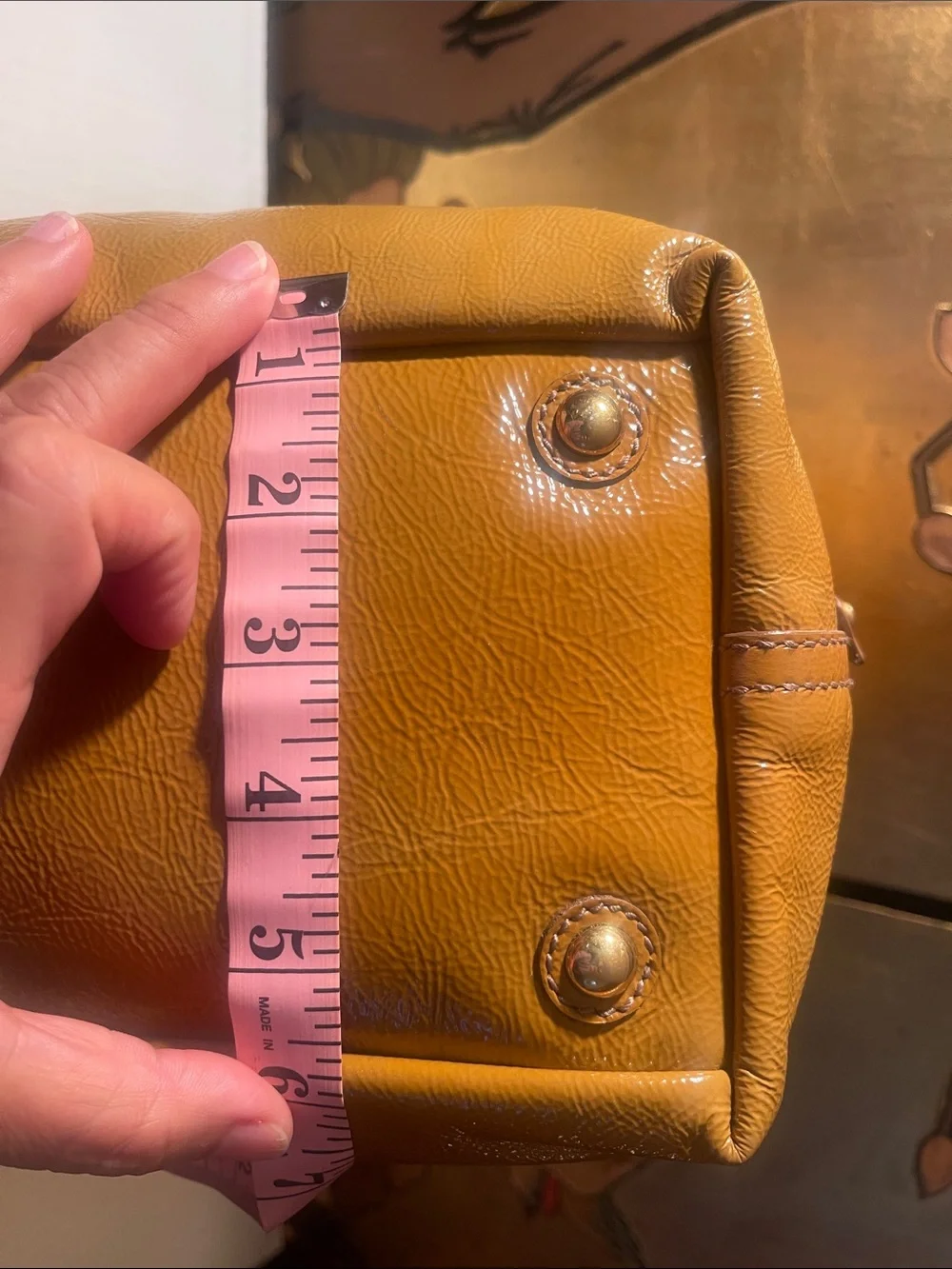 YSL Classic Tan Leather Bag in vintage excellent condition